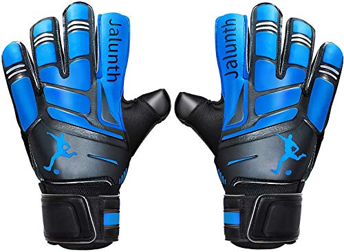 Jalunth Guantes de Portero Futbol - niño Adolescentes Adulto Guantes Portero niñas Entrenamiento Guantes Futbol con protección para los Dedos Palma de látex Antideslizante y Dorso de Mano de PU Suave