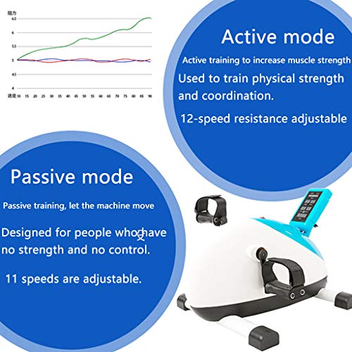 JCX Electric Medical Peddler Rehabilitation Machine Equipo de Entrenamiento Ictus Hemipléjico Portátil Extremidad Superior e Inferior Fisioterapia Bicicleta Ideal Cardio Trainer