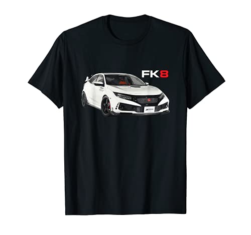 JDM Car Championship Cuchara blanca Turbo TIPO FK8 Hatchback Camiseta