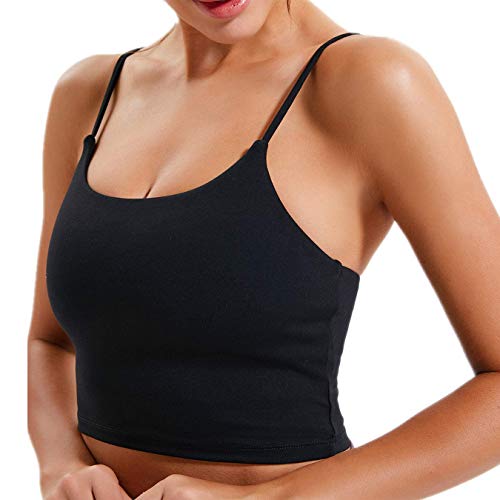 JFAN Camisola para Mujer Sujetador Deportivo para Mujer Fitness Yoga Cuello en U Camiseta sin Mangas Banda elástica Ropa Interior Sujetador sin Costuras para Dormir