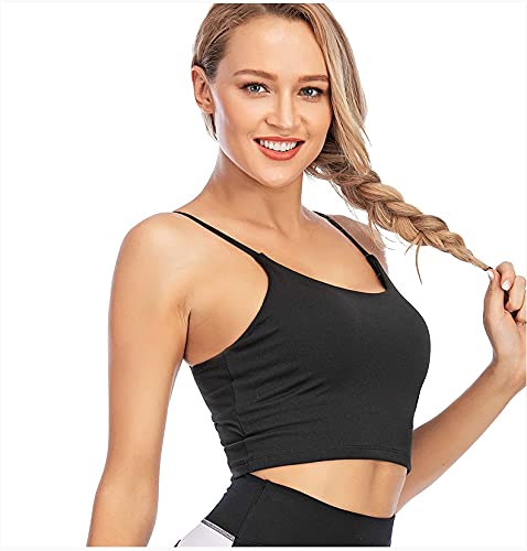 JFAN Camisola para Mujer Sujetador Deportivo para Mujer Fitness Yoga Cuello en U Camiseta sin Mangas Banda elástica Ropa Interior Sujetador sin Costuras para Dormir