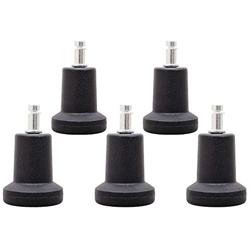 Jixista Ruedas para Sillas De Oficina Ruedas Fijas Silla de Oficina Rueda Taburete Pisos Gliders Campana Glides Reemplazo Silla Ruedas Reemplazo Reemplazo para sillas de Oficina Ruedas Paquete 5PCS