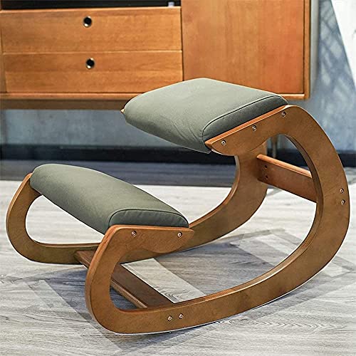 JJYY Silla ergonómica para arrodillarse Taburete para arrodillarse, Silla de Oficina con Asiento Acolchado y Rodilleras Silla de Escritorio para corrección de Postura Taburete para computadora pa