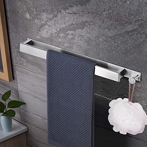 JOLY FANG Toalleros de Baño, Sin Taladro Toallero Barra Pared Autoadhesivo Toalla Soporte, 304 Acero Inoxidable Accesoriosde para Baño y Cocina, 40 CM (Plata)