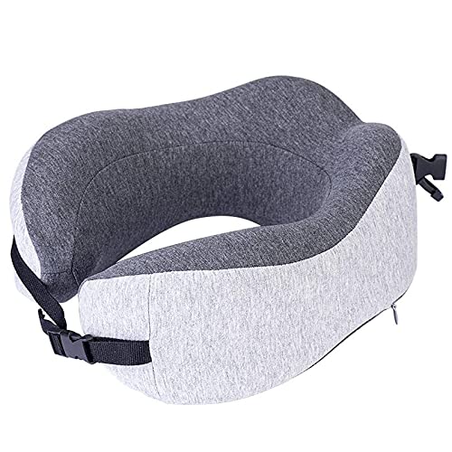 JONJUMP Almohada de cuello de algodón de la memoria de la vértebra cervical de viaje portátil del mediodía de la ruptura U Tipo de almohada de camping del sueño