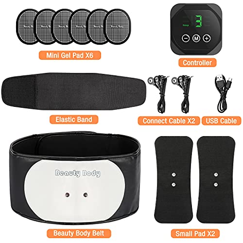 Jooheli Electroestimulador Muscular, Abdominales Cinturón, Estimulador Muscular Abdominales EMS Ejercitador del Abdomen/Brazo/Piernas/Cintura