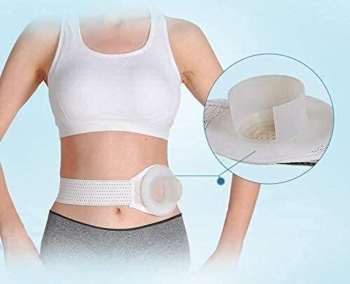 Joyfitness Cinturón Unisex para Hernia De Abdomen, Encuadernador De Estómago Soporte De Ostomía Apertura De Estoma Transpirable Ajustable, para Pacientes con Colostomía Enfermería Posoperatoria