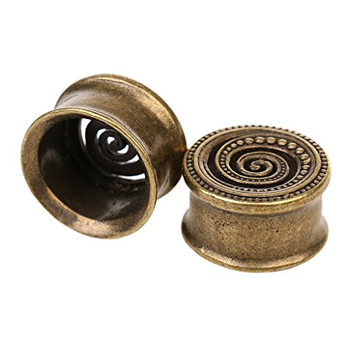 joyMerit Silver Ear Tunnel Expander Camilla Accesorio de Enchufe Acampanado 8-20 Mm - 20mmBronce