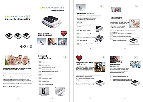 joyvio Ejercitador de piernas Sentado para Ancianos, Dolor en Las piernas ejercita y Mejora la circulación sanguínea, Entrenamiento pasivo para Caminar Sentado en casa u Oficina, máquina eléctrica