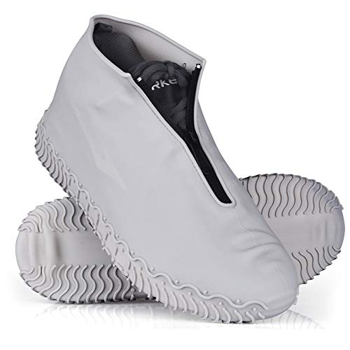 JUDA Cubierta del Zapato Impermeable, Funda de Silicona para Zapatos con Suela Antideslizante, Lavable Cubierta del Zapato Reutilizable Para Días de Lluvia y Nieve (XL (43-47), Gris)