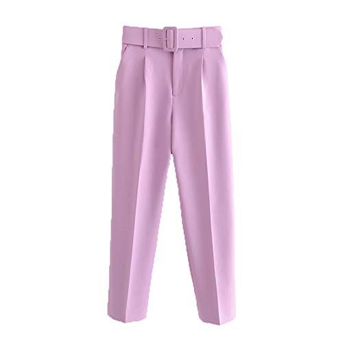 Juego De Pantalones Mujer Pantalones De Cintura Alta Fajas Pockets SeñOras De La Oficina Pantalones De Moda Los Pantalones