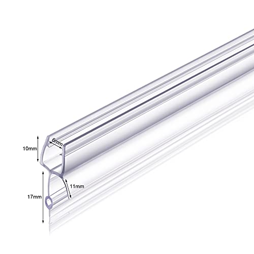 Junta Para Mampara de Ducha 2x100cm Revspoir se Ajusta Perfectamente a la Puerta de Vidrio de Goma Mampara Ducha 6 mm Fácil Montaje