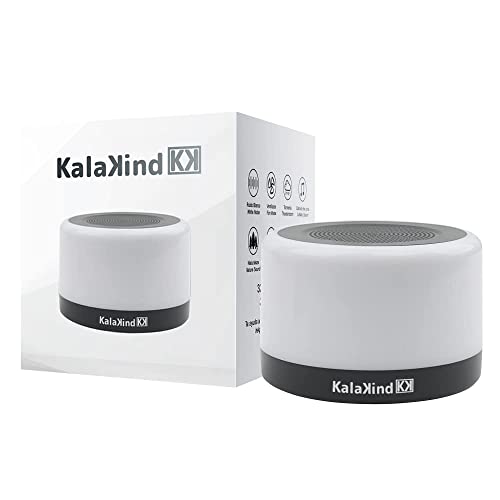 KALAKIND Máquina de Ruido Blanco con 32 Sonidos Ambientales y Luz Led de 7 Colores - Música para Dormir Bien con Temporizador - Adultos, Niños, Bebés y Recién Nacidos