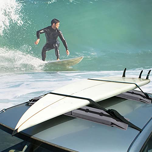 Kayak - Barra de techo de coche para techo de coche, alfombrilla para portaequipajes de techo flexible universal para coche, para canoa, tabla de surf