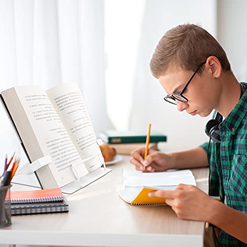 KETIEE Soporte de Lectura,Multifunción Atril para Libros,Soporte de Metal Para Libros,Soporte Para Libros Infantiles,Soporte de Libros Para Estudiar,Soporte Para Libros de Cocina, Blanco