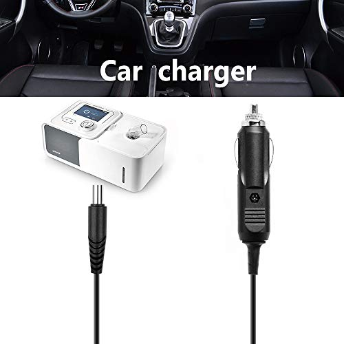 KFD 12V-24V DC Adapter Cargador de Coche Adaptador para Resmed S10 Series Airsense 10 Air sense S10 AirCurve 10 CPAP y BiPAP Machines, 90W Resmed S10 370001 Fuente de alimentación Cable Car Charger