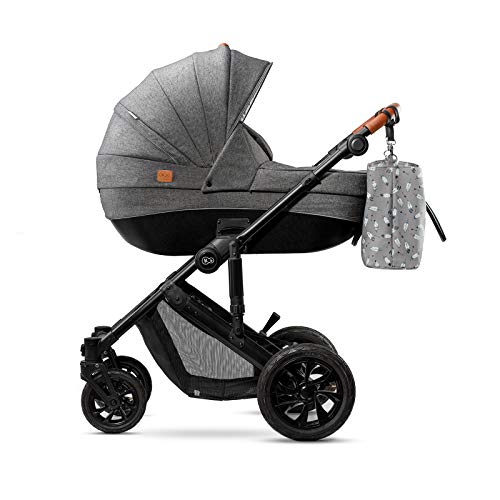 Kinderkraft Carrito Bebé 3 en 1 PRIME 2020, Silla de Paseo, Silla Coche, Gris