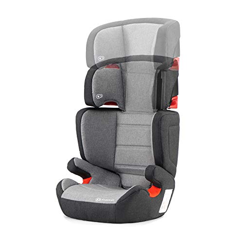 Kinderkraft Silla Coche Isofix JUNIOR FIX, Grupo 2/3, de 15 a 36 Kg, Gris