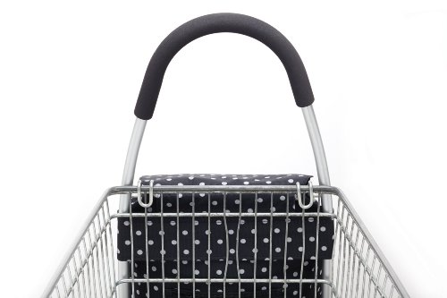 Kitchen Craft Carro de la Compra, Carro Plegable, Estampado Lunares, 45 x 33 x 100 cm