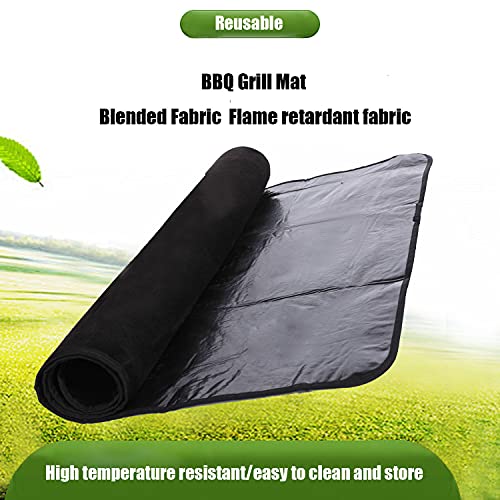 Kovshuiwe Tapete para Barbacoa, Alfombra ignífuga para Barbacoa al Aire Libre de 152*91 cm,Alfombrilla para Barbacoa Estera Resistente,Estera Barbacoa,Esterilla BBQ,Barbacoa Mat