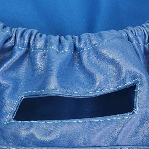 KUYT 4 Piezas/Juego Asiento Dental A Prueba de Polvo Cubierta de Cuero de la PU Elástico Impermeable Protector de Equipo Contiene Reposacabezas Respaldo Amortiguar Cubierta de la Silla,Azul