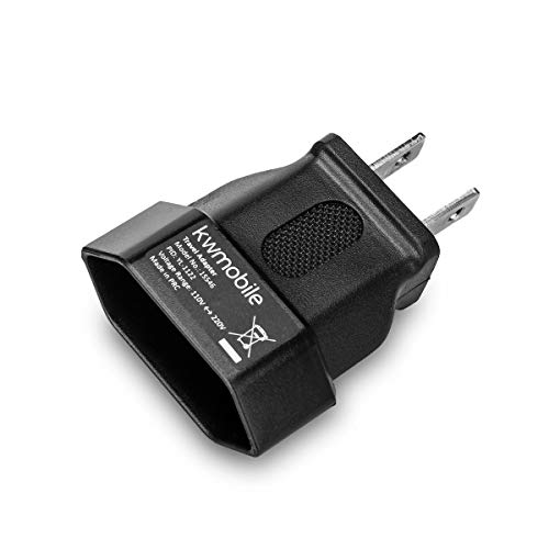 kwmobile 3X Adaptador de Viaje para EEUU - Adaptadores de Enchufe de EEUU a España y Europa - Conector USA Canadá Japón México Filipinas - Negro