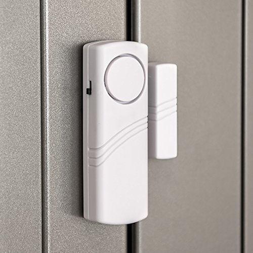 kwmobile 4x Alarma para puerta y ventana - Protección antirrobo inalámbrica con baterías - Alarmas con sensor - Sistema de seguridad para el hogar