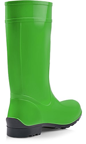 Ladeheid Botas de Agua Antideslizantes en PVC Mujer LA-967 (Verde/Negro, 36 EU)