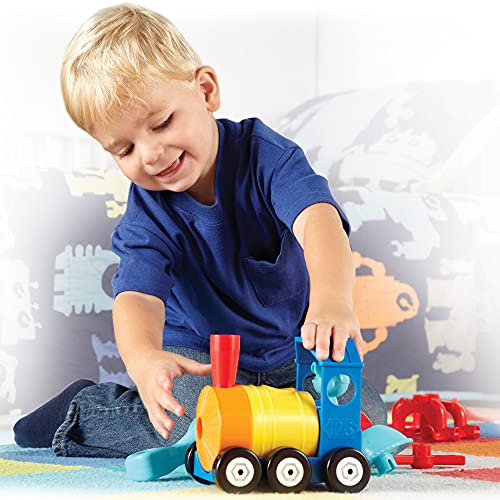 Learning Resources 1-2-3 Build It - Helicóptero de tren de cohete