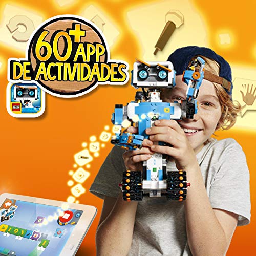 LEGO 17101 Boost Caja de Herramientas Creativas, Codificación para Niños, Set de Robótica, Modelo de Construcción 5en1, Juguete Interactivo con Robot Programable