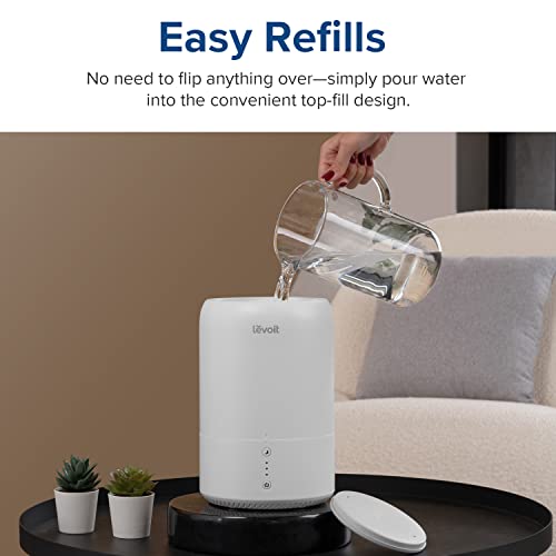 LEVOIT Top-Fill 1.8L Humidificador Ultrasónico para Bebés, Silencioso <28dB, Difusor Dura 20H con Modo de Sueño Inteligente, Apagado Automático,BPA Free a Habitaciones Bebés, Dormitorios, Oficinas