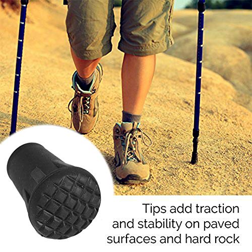 LHKJ Puntas Bastones Trekking, 12pcs Puntas de Goma para Bastones, Reemplazo De Bastón De Senderismo Punta De Paseo Flexible para Bastones De Trekking De Senderismo