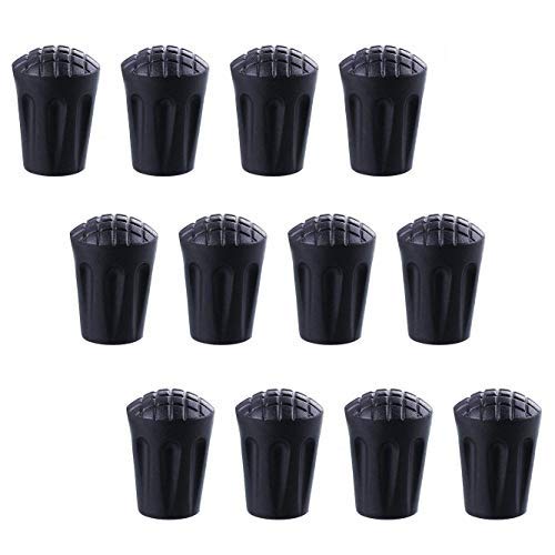 LHKJ Puntas Bastones Trekking, 12pcs Puntas de Goma para Bastones, Reemplazo De Bastón De Senderismo Punta De Paseo Flexible para Bastones De Trekking De Senderismo