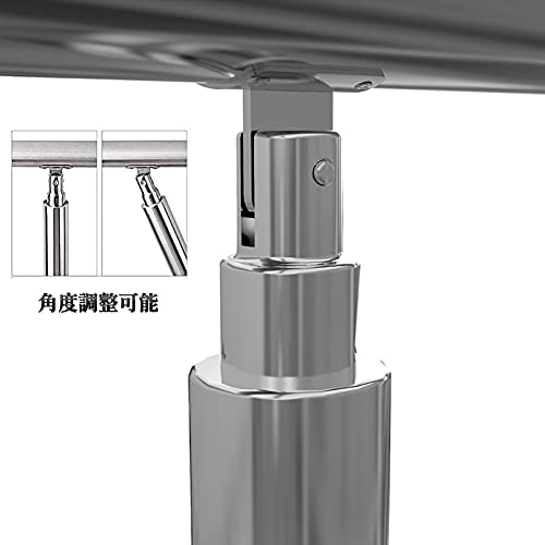 LHL-DD Barandillas para Piscinas: Juego de barandillas de Acero Inoxidable para 0-4 escalones Barandillas Exteriores de ángulo Ajustable Fácil instalación