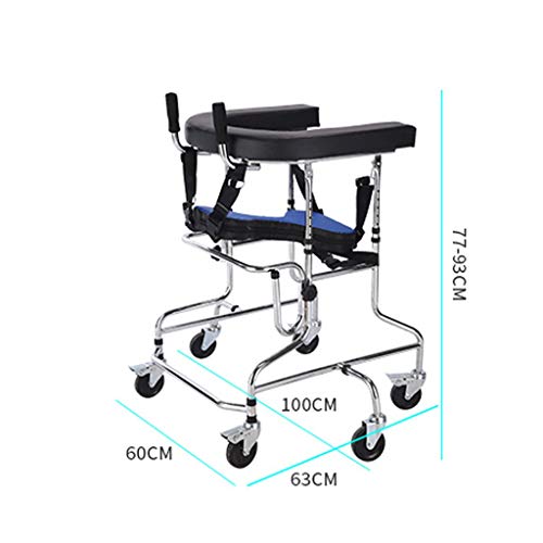 LHY-Andador Los niños se colocan bipedestador Soporte Walk/Caminata Ayuda/Walker/Soporte del Marco con el Dispositivo de Rehabilitación de Ruedas Asiento discapacitados Skid Soporte