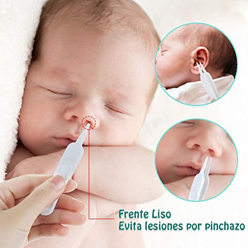 Lictin Set para el Cuidado del Bebé-10 Piezas Kit de Aseo Conveniente para Bebé con Termómetro electronico,Peine, Cepillo de Dientes de Dedo, Limpiador de nariz para Viaje y el Uso diario(Verde)