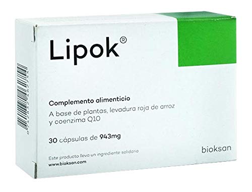 LIPOK 30 Capsulas Ayuda a Controlar el Colesterol de Forma Natural Complemento