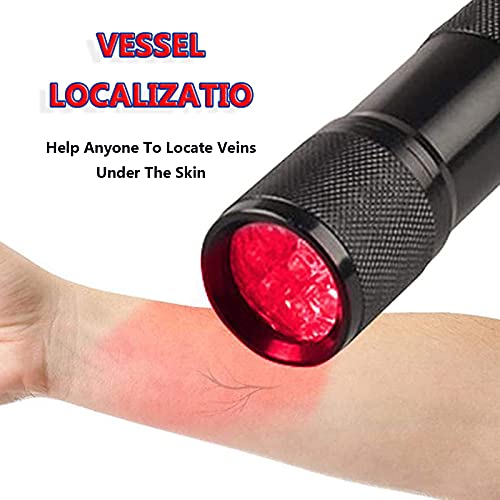 Localizador Venas FáCil Usar, Luz VisualizacióN Venas Luz Roja no DañA El Cuerpo, Mano Localizador Venaspara IV y VenopuncióN En Varias Pieles,Azul