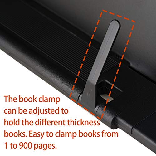 Locisne Soporte de Libro de Metal Ajustable portátil, Soporte de reposapiés Plegable Antideslizante Soporte de Libro de Escritorio Libro de Cocina Receta Lectura Soporte de documento
