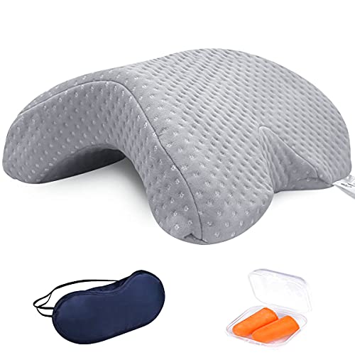 LOCYOP Almohada para brazos para parejas, almohada ergonómica para el cuello, almohadas para abrazar, almohadas para parejas, espuma viscoelástica de arco de rebote lento para dormir y viajar