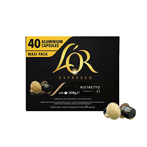 L'OR Espresso Café Maxi Pack bundle - Nespresso® * Cápsulas de café de aluminio compatibles - 6 paquetes de 40 cápsulas (240 bebidas)