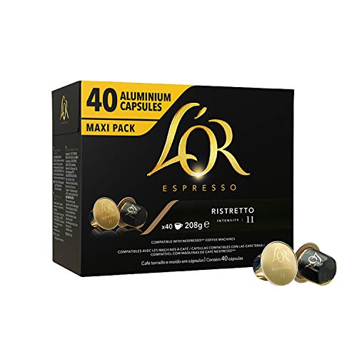 L'OR Espresso Café Maxi Pack bundle - Nespresso® * Cápsulas de café de aluminio compatibles - 6 paquetes de 40 cápsulas (240 bebidas)