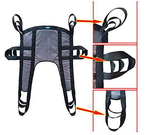 LOVEHOUGE Cinturón De Transferencia Médica,Cabestrillo para Elevación De Pacientes con Soporte para La Cabeza,Cabestrillo De Ducha para Piernas Dividido