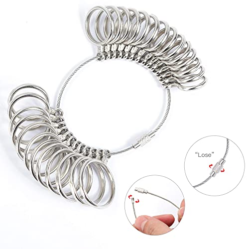 Love&Mini Medidor de Anillos para medir el tamaño de tu Anillo por ti Mismo. para medir fácilmente el tamaño de un Anillo de Dedo. Talla estándar de Alemania, EU (2 pcs)