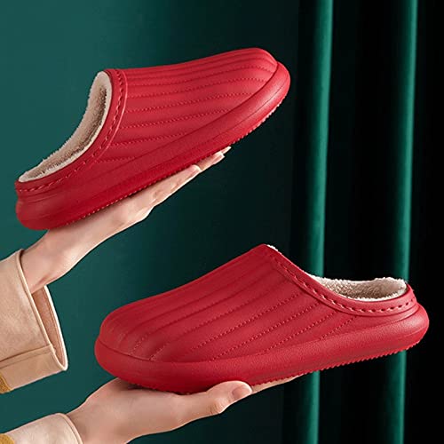 LSDTZ Zapatillas de invierno CALIFICA COMERCIAL SALIDA ANTERIOR CASA SALIDA FOMBRAS FOMBLES FLOPS INTERIOR LADAS SOFT SAFTS (Color : Red, Size : 39 code)