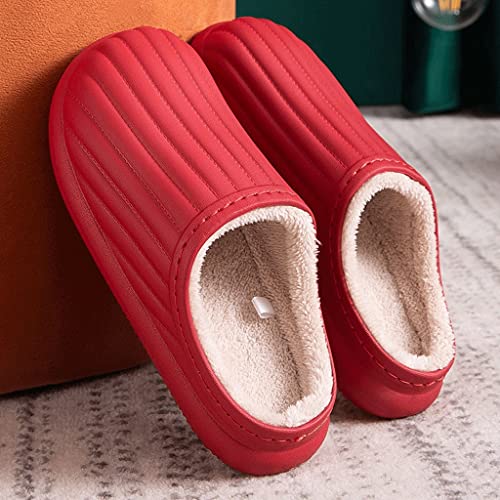 LSDTZ Zapatillas de invierno CALIFICA COMERCIAL SALIDA ANTERIOR CASA SALIDA FOMBRAS FOMBLES FLOPS INTERIOR LADAS SOFT SAFTS (Color : Red, Size : 39 code)