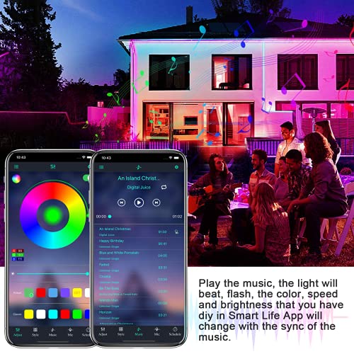 Luces Led 15 metros, Tiras Led 15m Bluetooth Musical Tiras de Luces LED Iluminación, Control de APP y Remoto Control de 40 Teclas, 16 Millones de Colores para Dormitorio Cocina Decoración