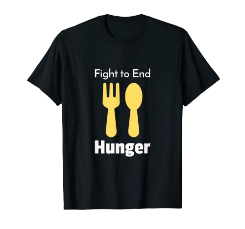 Lucha para acabar con el hambre con el tenedor y la cuchara Camiseta