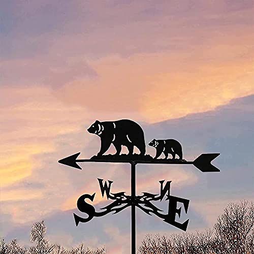 LUOQI Metal WeatherVane al Aire Libre de Acero Inoxidable de Acero Inoxidable Paleta Patio Viento dirección Viento indicador de dirección de la Granja jardín Gazebo Decoraciones-gorrión