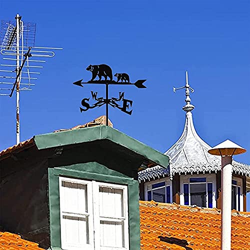 LUOQI Metal WeatherVane al Aire Libre de Acero Inoxidable de Acero Inoxidable Paleta Patio Viento dirección Viento indicador de dirección de la Granja jardín Gazebo Decoraciones-gorrión